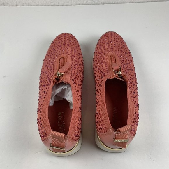 Kenneth Cole Reaction Cameron Zip Jewel Jogger Sneaker Women 7 Wide Sunset S0264 - Picture 6 of 10